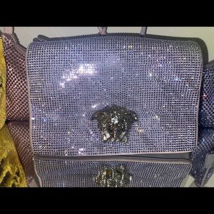 Versace crystal sultan bag in lavender